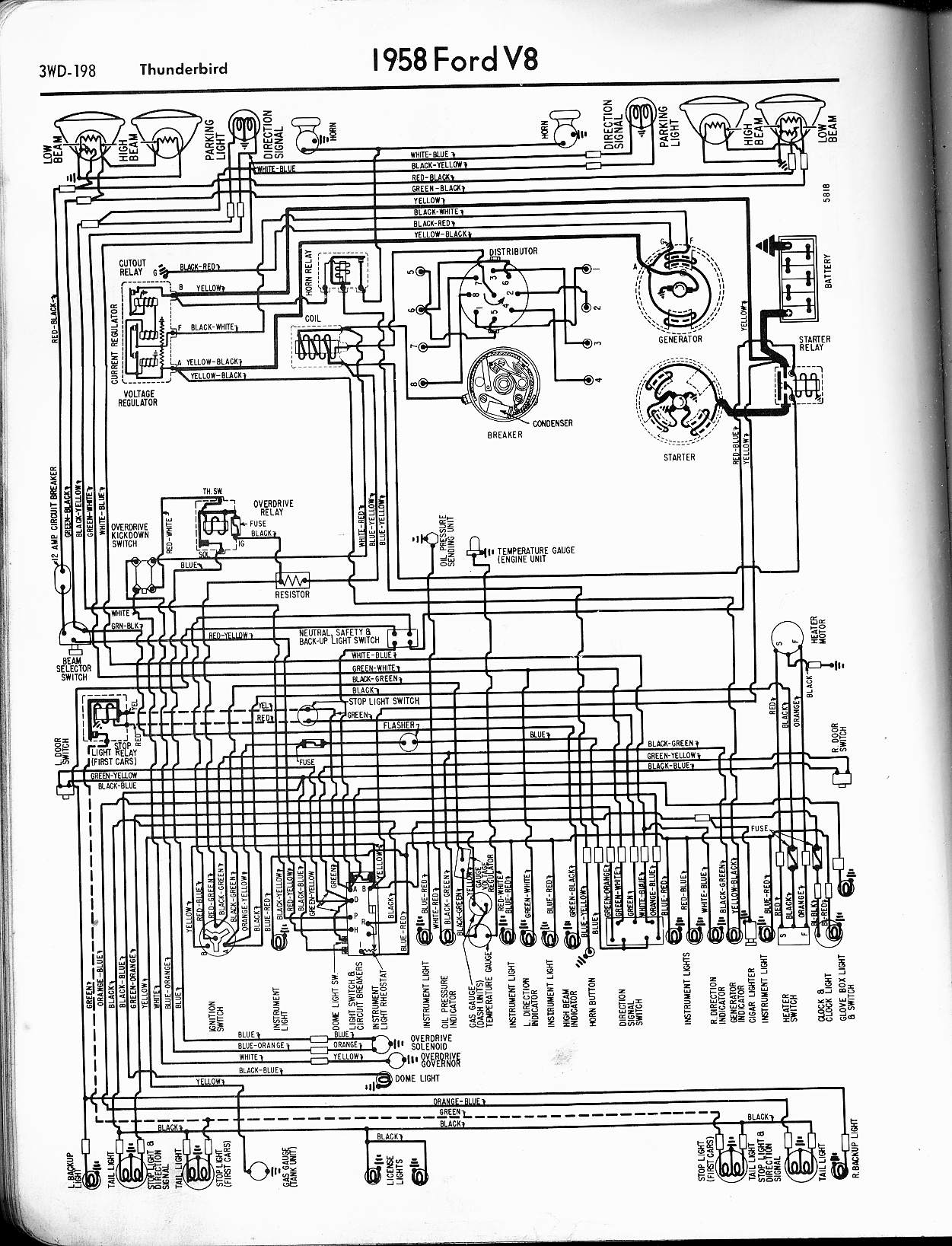165 Ford Thunderbird Starter Wire Diagram
